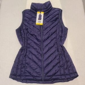 Women's Blue Quilted Vest